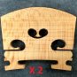 2 Full Size 4/4 Violin Bridges. High Quality. Low Cost