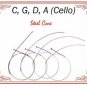 New Paititi Cello String Set 3/4 Size Cello Premium Quality Steel Core Ball End