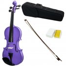 SKY 4/4 Full Size SolidWood Purple Violin Beautiful Purfling with Brazilwood Bow