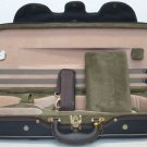 Half Moon Shaped Violin Case 4/4 Full Size Light Tan/Green