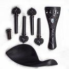 Ebony ShellInlay Viola Parts Set 15-16.5 Inch Tailpiece Endpin Pegs Chinrest New