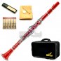 New High Quality Bb Red Clarinet Package German Style Nickle Silver Keys