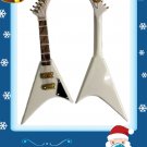 **GREAT GIFT**Musical Instrument Christmas Ornament White Flying V Guitar