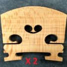 Two 1/2 Size Violin Bridges. High Quality. Low Cost