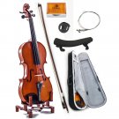 New Solid Wood Intermediate 4/4 Violin VN301 w Case Bow Rosin String