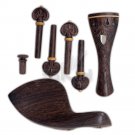 Rosewood Violin Parts Set 4/4 ShellInlay Tailpiece Endpin Peg Chinrest New(#4)