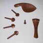 Jujube 7-Piece Standard Violin Fitting Set Parts for 4/4 Violin Fiddle w/ Clamps