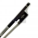 New High Quality 4/4 Violin Bow Red Silver Inlay Cupronickel Parts Fleur De Lys