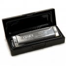 Brand New Harmonica 10 Holes Key of C with Case Brass Band Easy to Carry