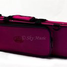 New High Quality C Flute Lightweight Case w Side Pocket/Handle/Strap Burgundy
