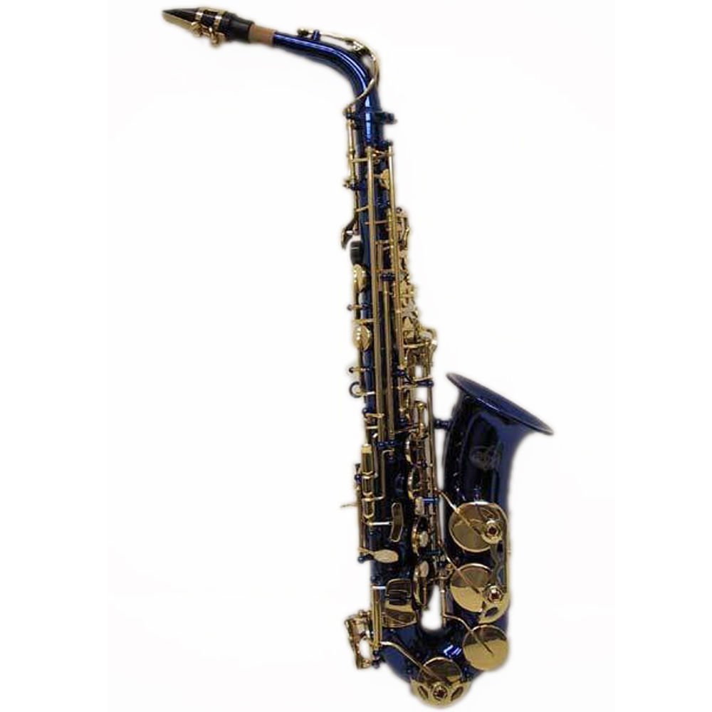 HOLIDAY SALE! Beautiful Blue Alto Saxophone w Gold Keys *Great Gift