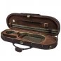 Half Moon Shaped Violin Case 4/4 Full Size, Brown/Dark Brown, 4~5 lbs