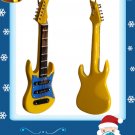 **GREAT GIFT**Musical Instrument Christmas Ornament Yellow Electric Guitar