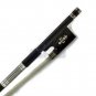 New 44 Violin Bow Satin Pattern Carbon Fiber Cupronickel Parts Fleur De Lys-Dark