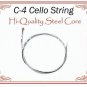 New Paititi C Ball End Cello String 4/4 Full Size Cello German Made Steel Core