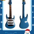 **GREAT GIFT**Musical Instrument Christmas Ornament Blue Electric Guitar
