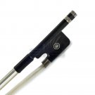 New High Quality 4/4 Cello Bow Satin Carbon Fiber Round Silver Wrap Double Eye