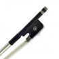 New High Quality 4/4 Cello Bow Satin Carbon Fiber Round Silver Wrap Double Eye