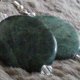 Green marble earrings