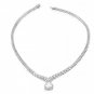 CERTIFIED PEAR SHAPE DIAMOND ETERNITY TENNIS NECKLACE 10 2/5 CTW IN 18K WHITE GOLD (16" CHAIN)