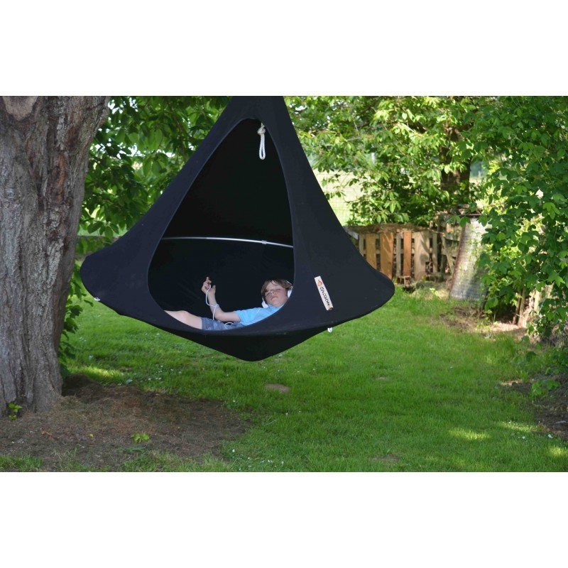 Black CACOON DOUBLE HAMMOCK HANGING CHAIR