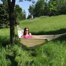 Natural BRAZILIAN STYLE DOUBLE HAMMOCK WITH BAMBOO STAND