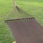 Coffee DELUXE POLYESTER ROPE HAMMOCK WITH BAMBOO STAND