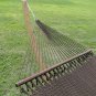 Coffee DELUXE POLYESTER ROPE HAMMOCK WITH BAMBOO STAND