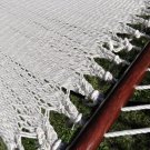 Cream DELUXE POLYESTER ROPE HAMMOCK WITH BAMBOO STAND