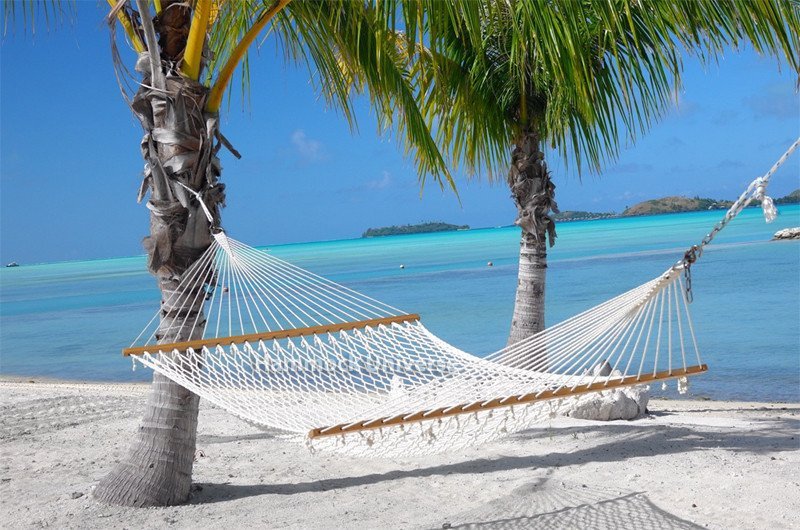 Natural COTTON ROPE HAMMOCK - DOUBLE