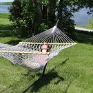 COTTON ROPE HAMMOCK WITH 3-BEAM STAND