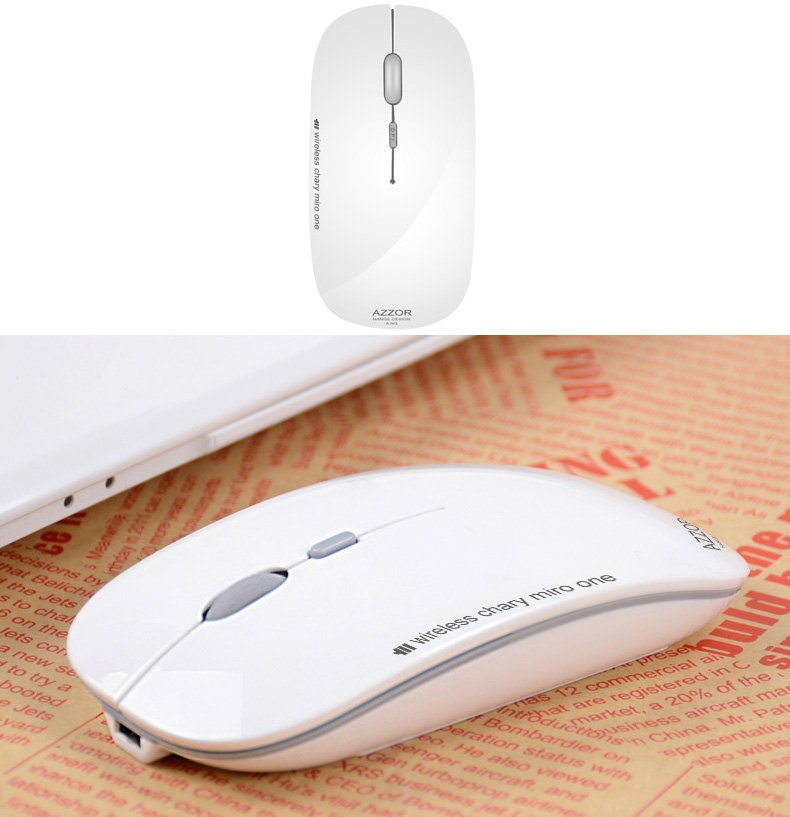 Ultra Thin 2 4ghz Wireless Optical Gaming Mouse With Usb Receiver White