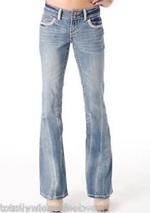 Revolt Heavy Stitch Twisted Flare Jean Light Wash 1 x 32 Tall Flap Pocket Long