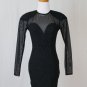 Vintage Susan Roselli for VIJACK Black Lace Bodycon Illusion Long Sleeve Dress 4