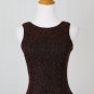 VTG Laurence Kazar 40's Style Beaded Red & Black Silk Sleeveless Bodice Top M