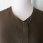 Vintage Calvin Klein Collection Minimalist Silk Blouse Long Sleeve Brown 8 M