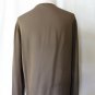 Vintage Calvin Klein Collection Minimalist Silk Blouse Long Sleeve Brown 8 M