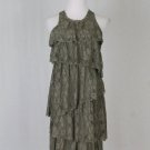 Banana Republic Heritage Olive Green Racer Back Tiered Lace Dress 0 NWT