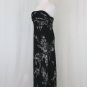 David Meister Black and White Silk Chiffon Strapless Maxi Dress Gown 6 Small