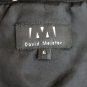 David Meister Black and White Silk Chiffon Strapless Maxi Dress Gown 6 Small