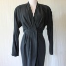 Vintage BICCI by Florine Wachter Sexy Black Long sleeve Coat Dress Union Made 2