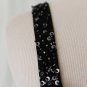 Evan Picone Deco Inspired Beaded Black Georgette A-Line Cocktail Dress 6