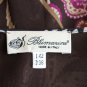 BLUEMARINE Embellished Silk Chiffon Long Sleeved Below the Knee Dress 42 S
