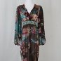 BLUEMARINE Embellished Silk Chiffon Long Sleeved Below the Knee Dress 42 S