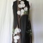 HYPE Black Floral 100% Silk 1920's Flapper Dress Downton Abbey Gatsby NWT 0 XS