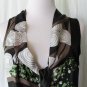 HYPE Black Floral 100% Silk 1920's Flapper Dress Downton Abbey Gatsby NWT 0 XS