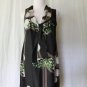 HYPE Black Floral 100% Silk 1920's Flapper Dress Downton Abbey Gatsby NWT 0 XS