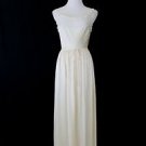 Vintage SYLVIA PEDLAR Iris Ivory Silk Charmeuse & Lace Tea Length Gown  32 S