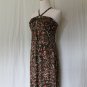 Ann Taylor LOFT Dress TIKI Floral Jersey Keyhole Front Cross Back Halter 2 New