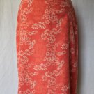 Banana Republic Cantaloupe & White resist dyed Lined Cotton Blend Pencil Skirt 2